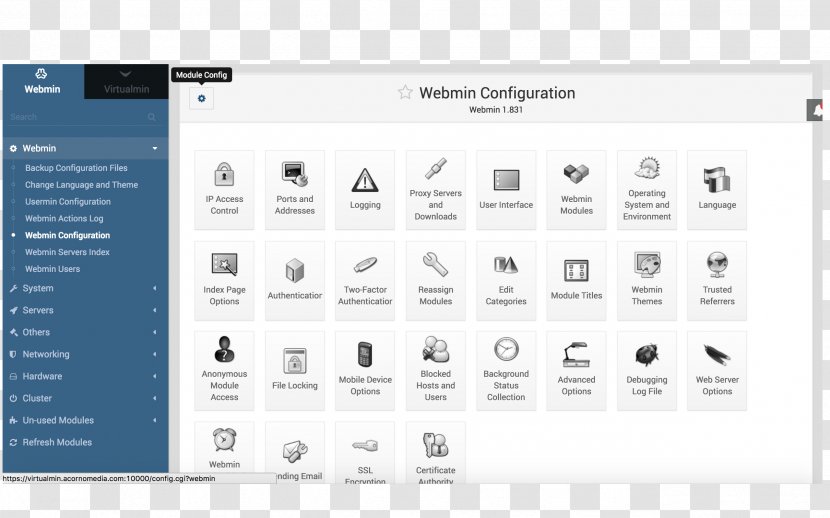 Webmin Web Hosting Control Panel Debian Service Virtualmin - Linux Transparent PNG