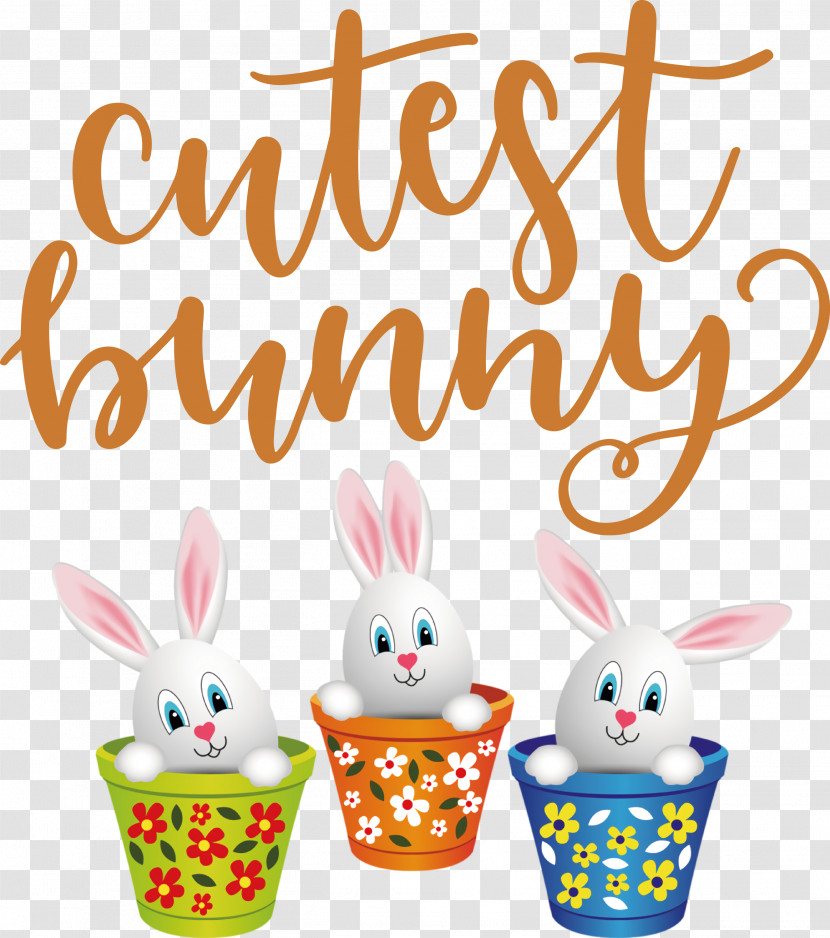 Cutest Bunny Happy Easter Easter Day Transparent PNG