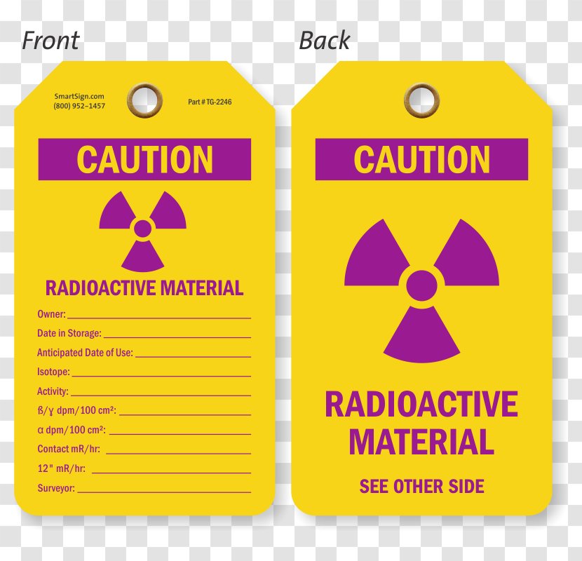 Radioactive Decay Waste Hazard Symbol Laboratory Chemical Substance - Nuclear Power - Radiation Area Cordon Transparent PNG