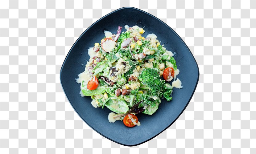 Vegetarian Cuisine Caesar Salad JINYA Ramen Bar Food - Bbq Confetti Quinoa Transparent PNG