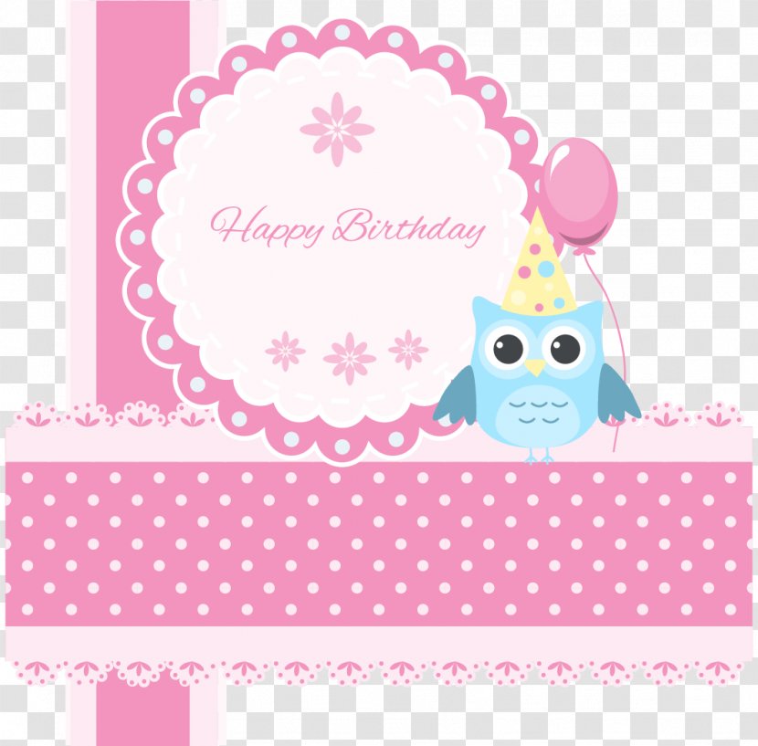 Paper Birthday Greeting Card Owl E-card - Vector Cutting Transparent PNG