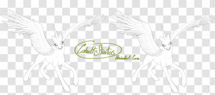 Feather Line Art Cartoon Beak Sketch - Frame - Hand Painted Unicorn Transparent PNG