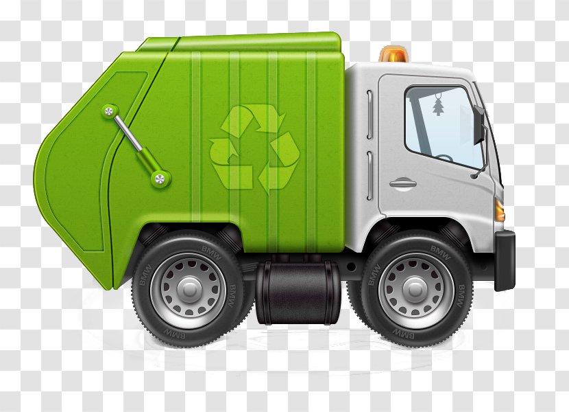 Green And Environmentally Friendly Garbage Truck - Organization - Automotive Wheel System Transparent PNG