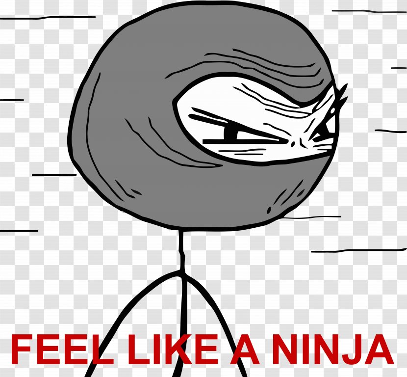 Rage Comic Ninja Feeling - Frame - Feel Transparent PNG