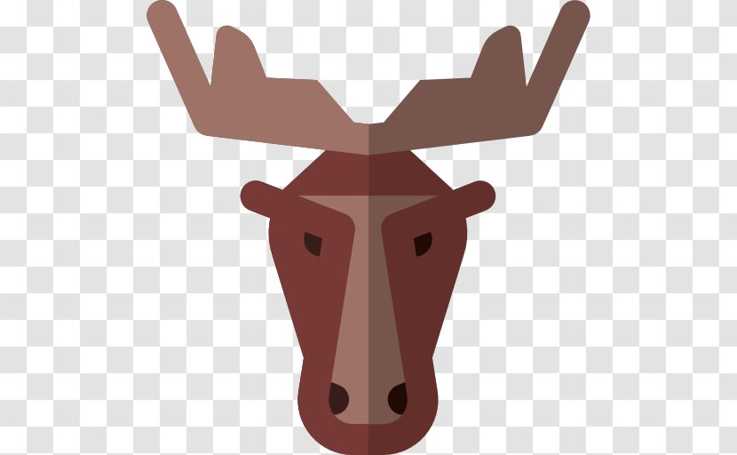 Reindeer Moose Icon - Animal - Brown Deer Transparent PNG