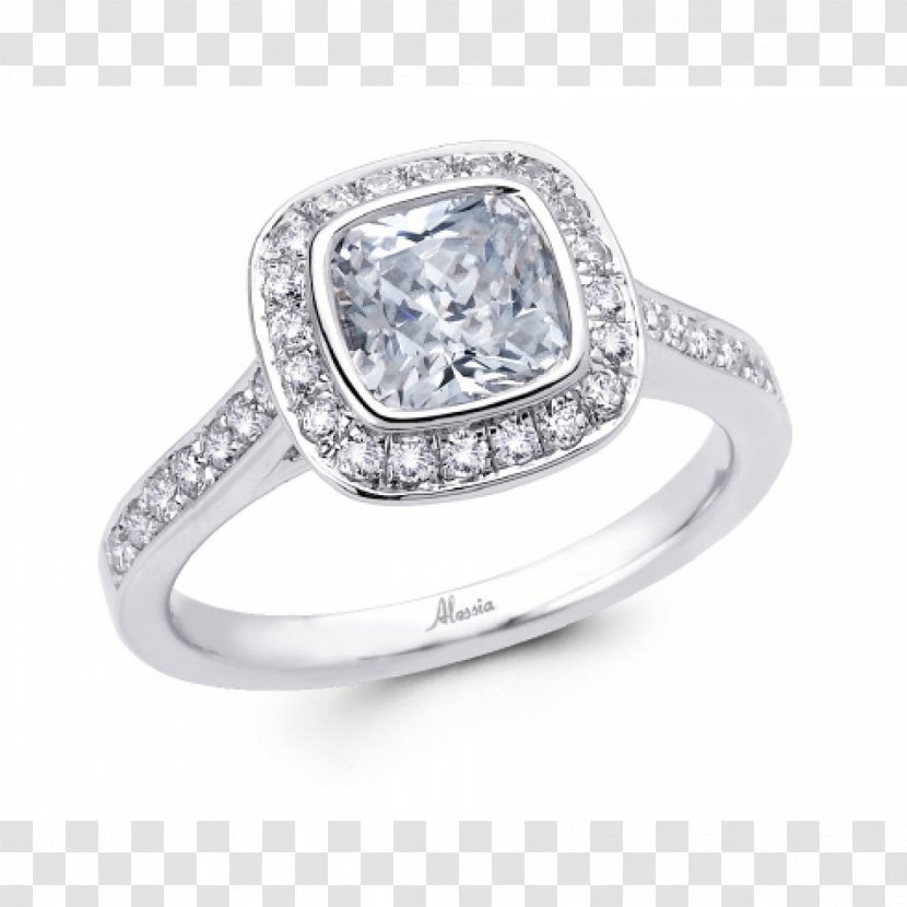 Engagement Ring Diamond Cut Jewellery - Gold - Bezel Transparent PNG