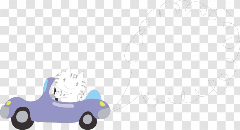 Text Cartoon Illustration - Pattern - Vector Purple Car Transparent PNG