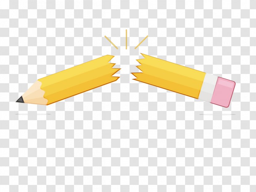 Yellow Material Property Pencil - Wet Ink Transparent PNG