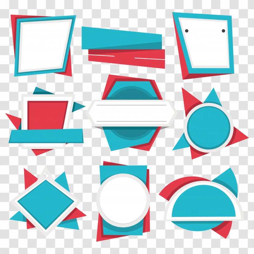 Euclidean Vector - Brand - Different Shapes Of Labels Transparent PNG