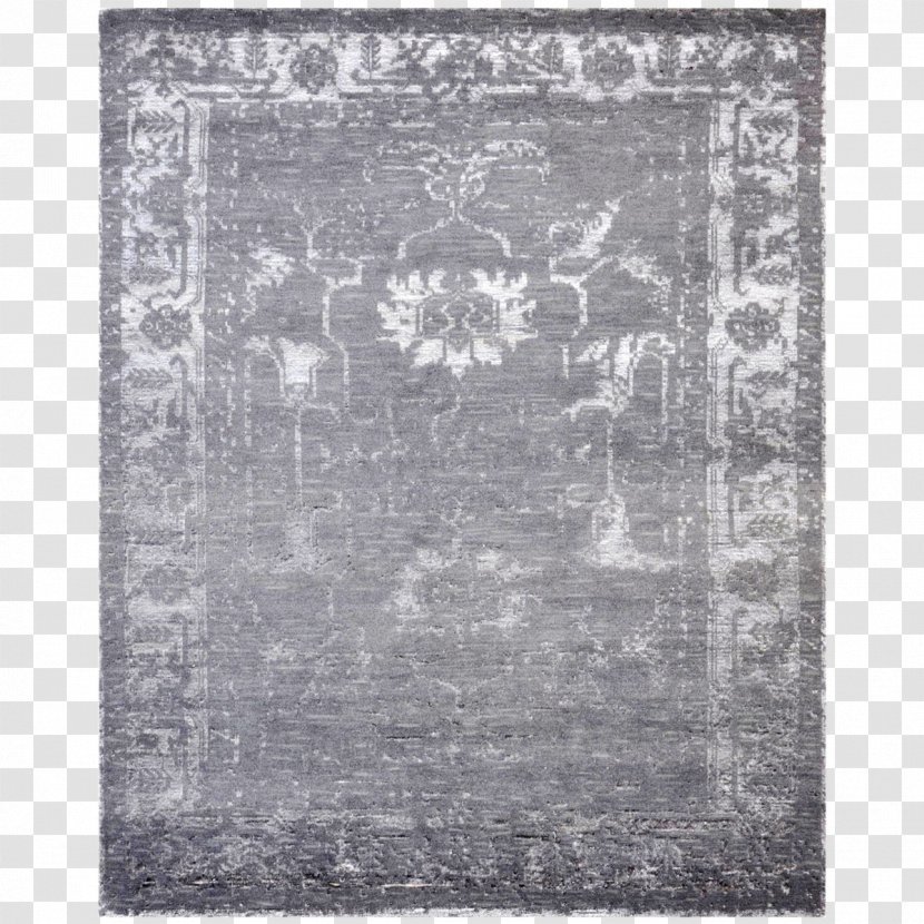 Black White Viscose Rectangle Silk - Carpet Transparent PNG
