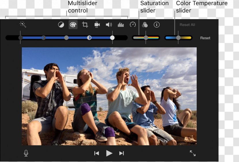 Colorfulness Color Correction Temperature Video - Make Adjustments For Weather Transparent PNG