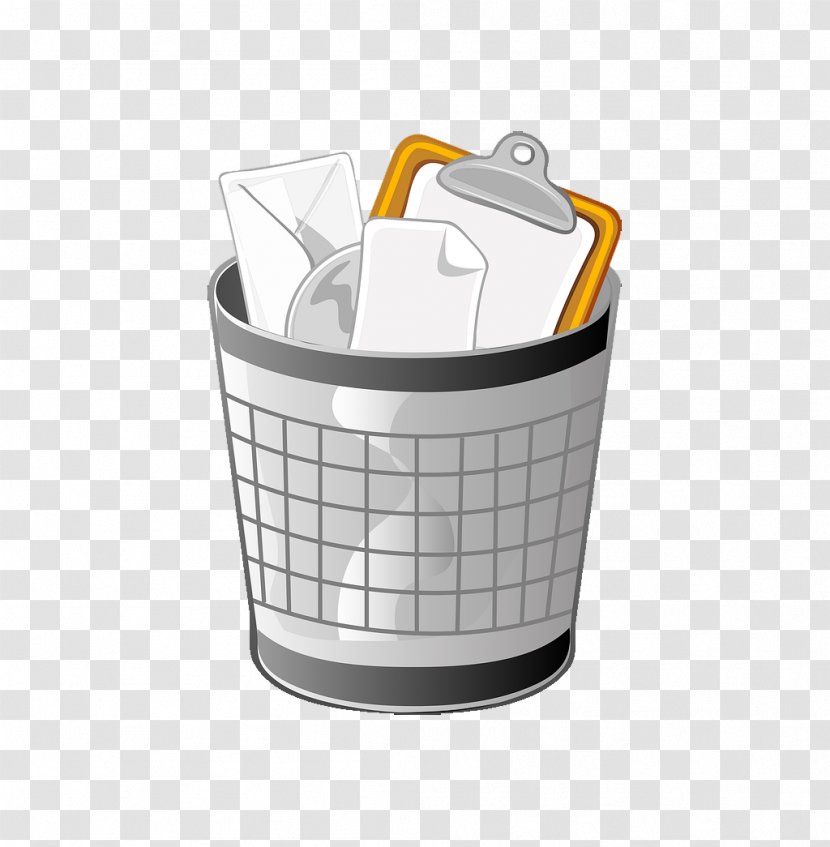 Waste Container Clip Art - Plastic - Cartoon Trash Can Transparent PNG