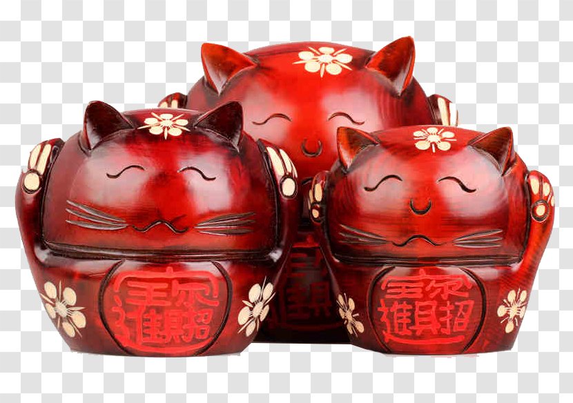 Cat Maneki-neko Piggy Bank Taobao - Peach Lucky Transparent PNG
