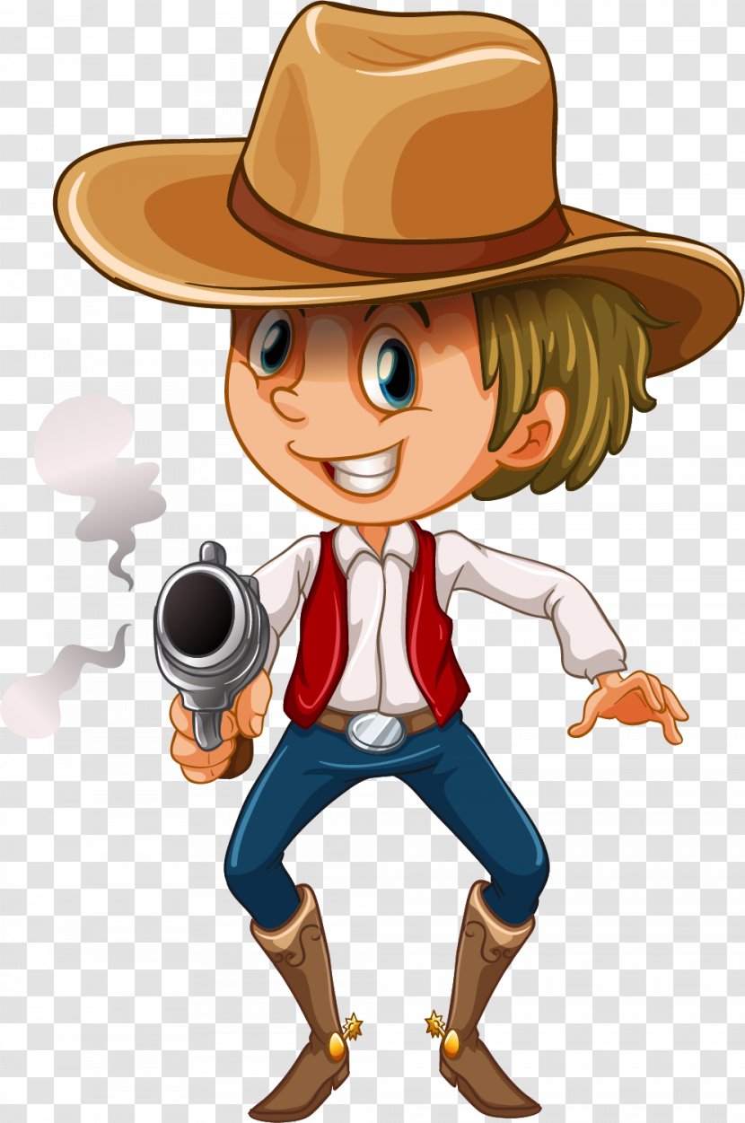 American Frontier Cowboy Royalty-free Illustration - Male - Guns, Cowboys Transparent PNG
