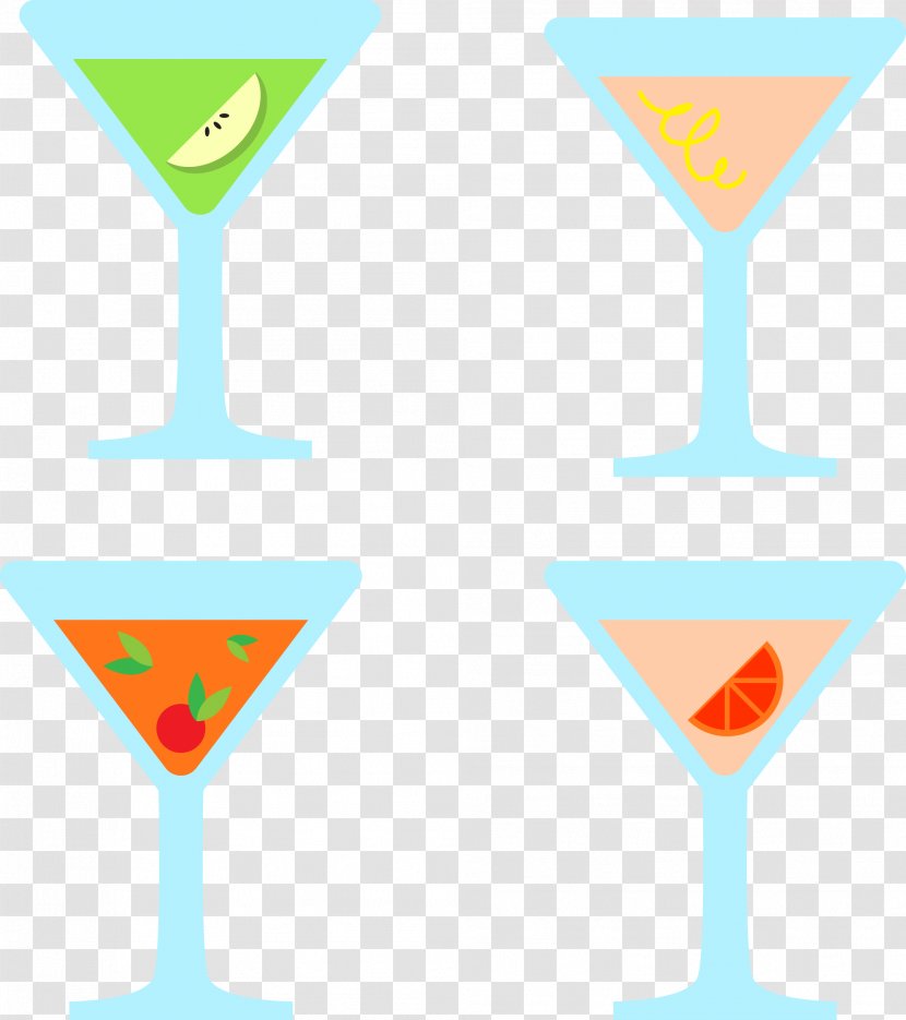 Cocktail Wine Glass Fruit - Material - Simple Vector Transparent PNG
