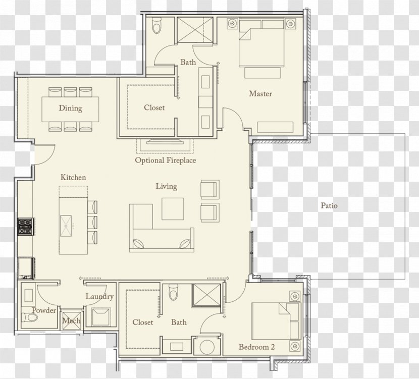 Floor Plan Residential Area Property - Estate - Muslin Transparent PNG
