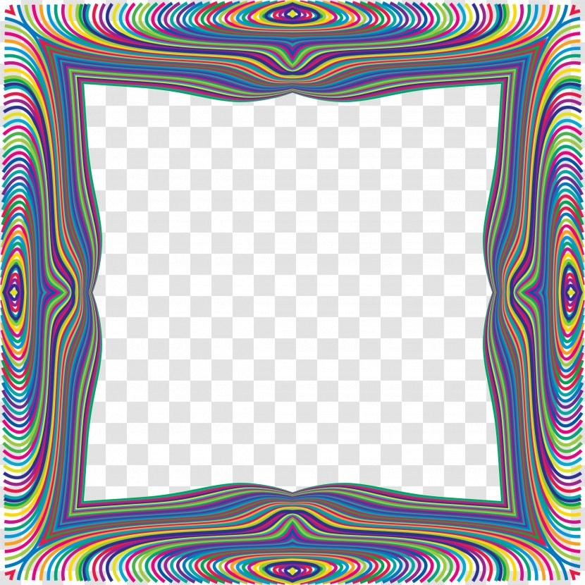 Borders And Frames Picture Wave Clip Art - Area - Line Frame Transparent PNG