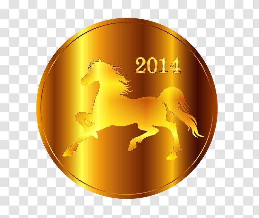 Gold Coin Horse Transparent PNG