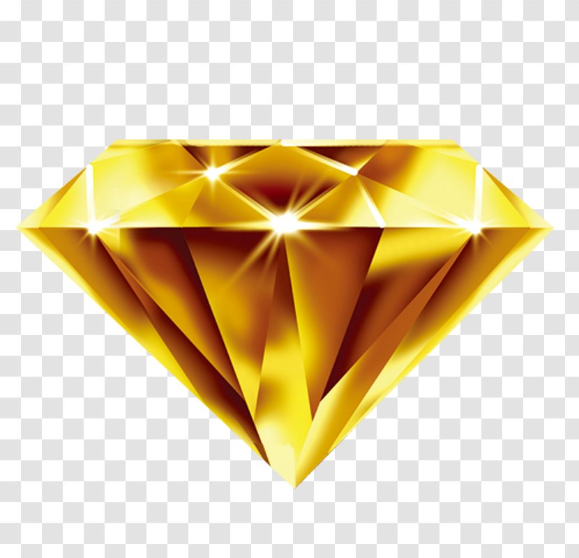 Diamond Yellow Designer Gold - Silver Transparent PNG