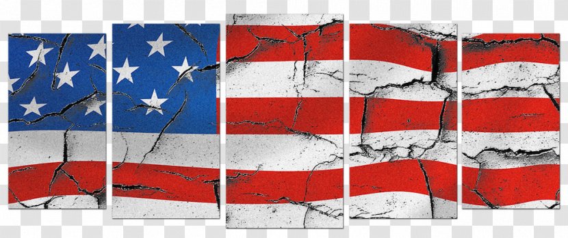 Canvas Work Of Art Panel Painting Independence Day - Distressed American Flag Transparent PNG