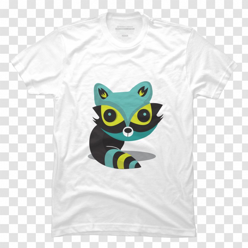 Clothing T-shirt Textile Sleeve Green - Mammal - Raccoon Transparent PNG