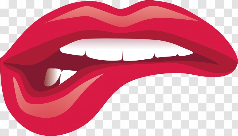 Lip Kiss Cartoon - Frame - Pretty Lips Transparent PNG