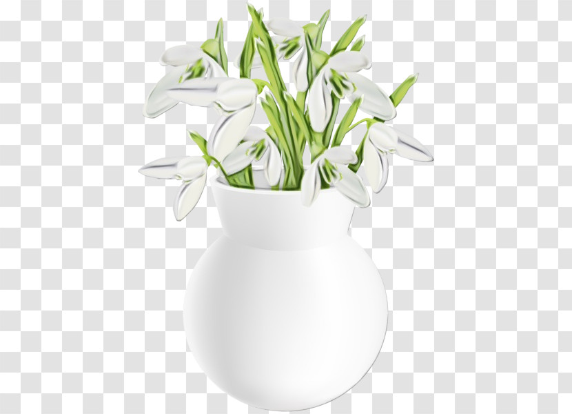 Flower White Flowerpot Plant Snowdrop Transparent PNG