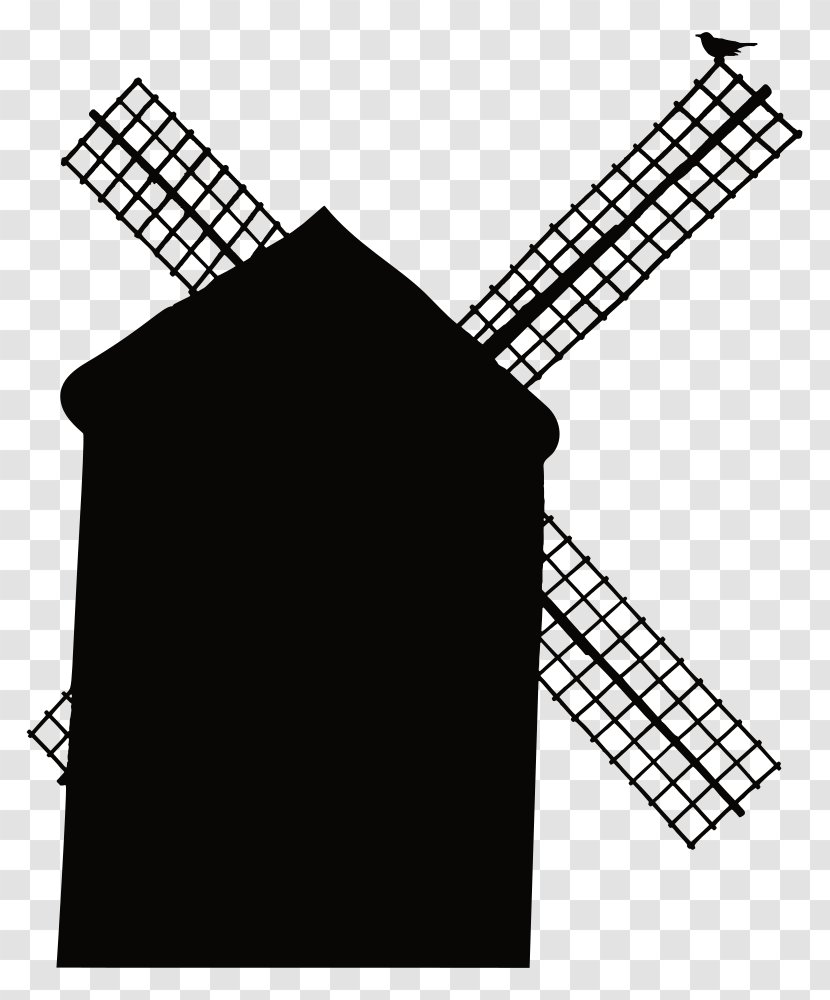 Windmill Silhouette - Cartoon Transparent PNG