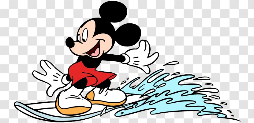 Mickey Mouse Minnie Surfing Clip Art Donald Duck - Walt Disney - Cartoon Transparent PNG