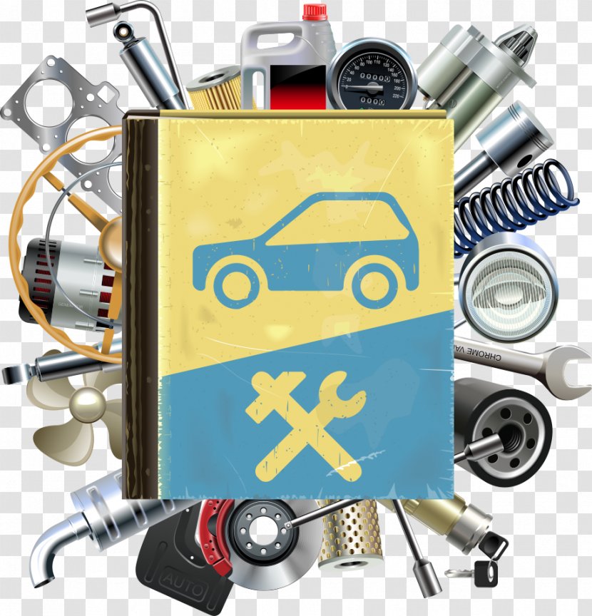 Car Vecteur Clip Art - Stock Photography - Vector Toolbox And Auto Parts Transparent PNG