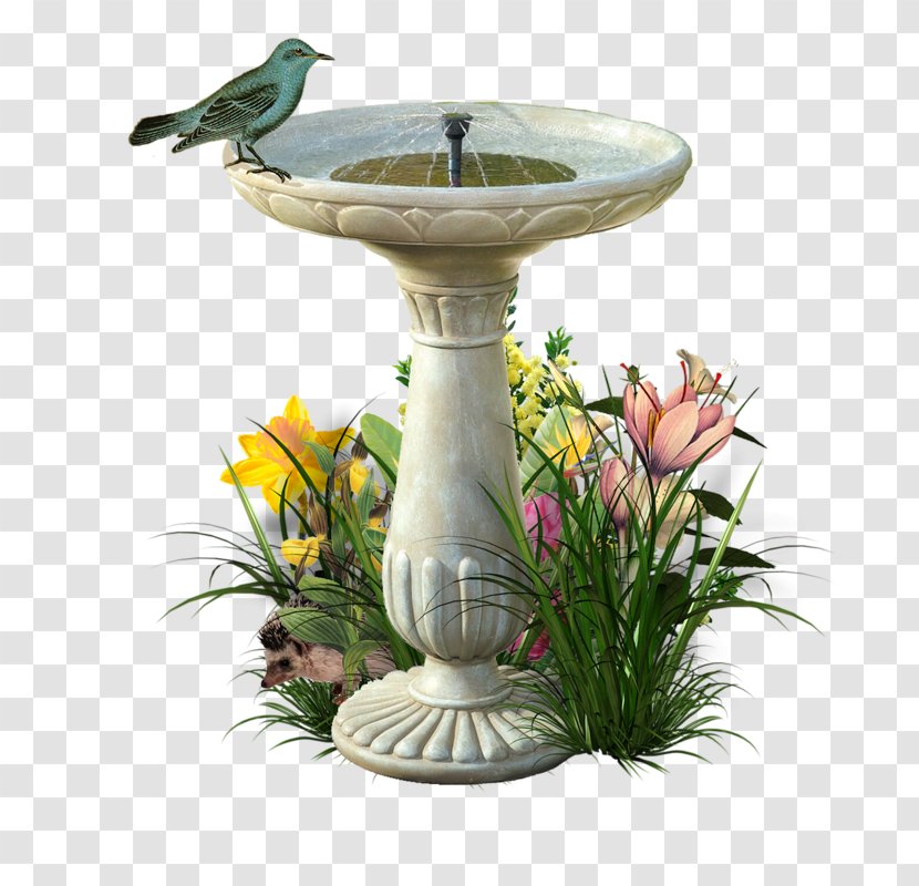 Smart Solar Portsmouth Bird Bath Fountain - Watercolor - 20623M01-C 0 Water Feature Baths ArchiveBeau Que Beautiful Yellow Flowers Transparent PNG