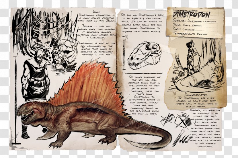 ARK: Survival Evolved Gallimimus Dimetrodon Dinosaur Xbox One - Fiction - Ark Of The Covenant Transparent PNG
