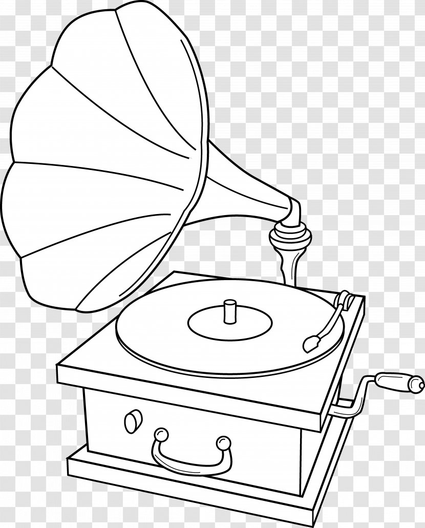 Phonograph Record Coloring Book Clip Art - Gramophone Transparent PNG