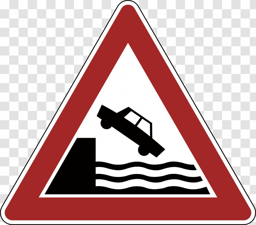 Quayside Traffic Sign Warning Pixabay - Vector Attention River Transparent PNG