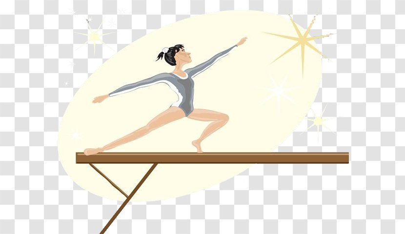 Gymnastics Photography Illustration - Cartoon - Star Balance Wood Transparent PNG