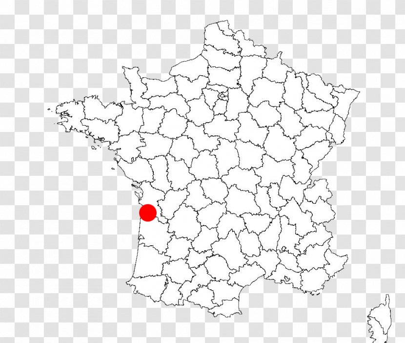 Blank Map Image Paris Departments Of France - Turkart Transparent PNG