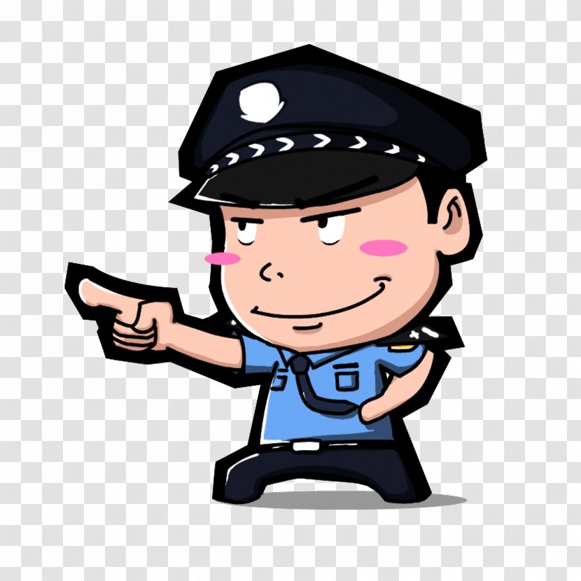 Police Officer Cartoon - Animation Transparent PNG