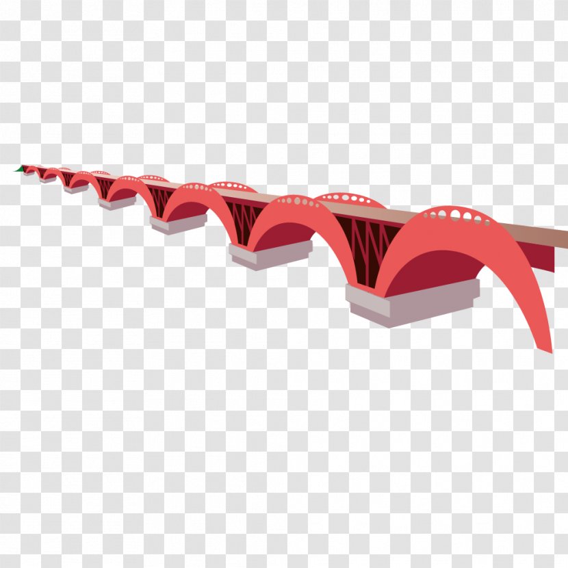 Bridge Euclidean Vector - Vision Care - Red Cartoon Transparent PNG