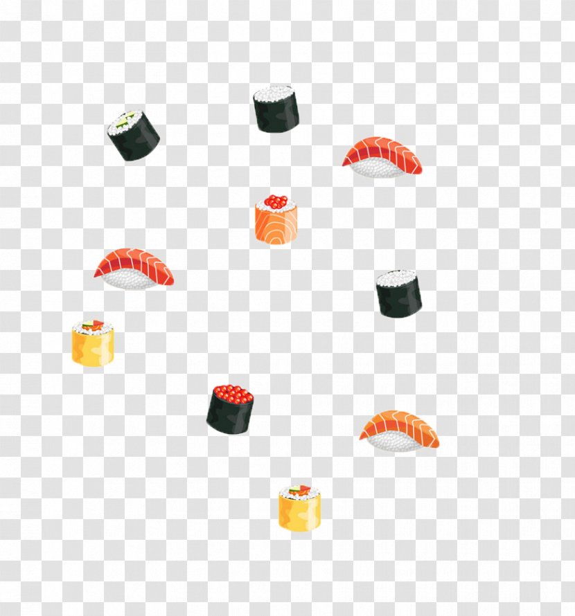 Sushi Japanese Cuisine Food - Cartoon Transparent PNG