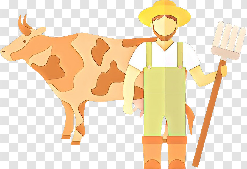 Cartoon Bovine Cow-goat Family Working Animal Transparent PNG
