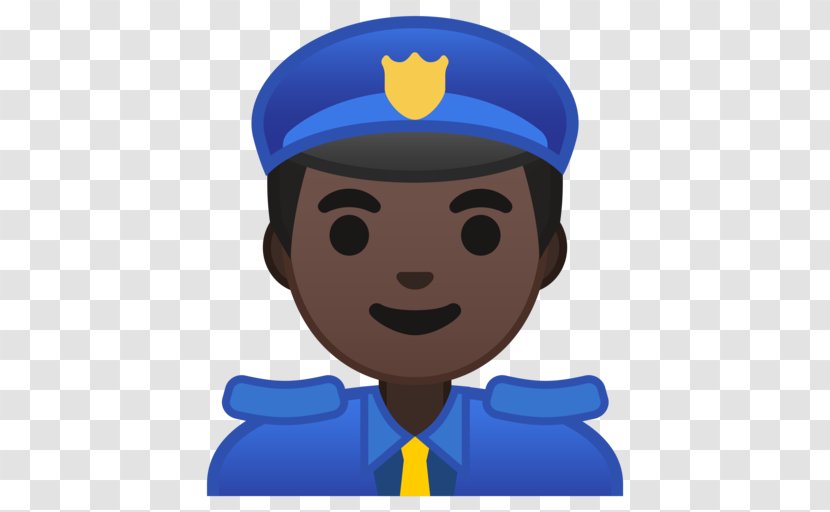 Police Officer Emoji Dark Skin Light - Man Transparent PNG