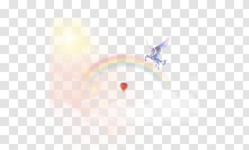 Light Rainbow Cloud Iridescence - Yellow - Pegasus Clouds Background Effect Transparent PNG