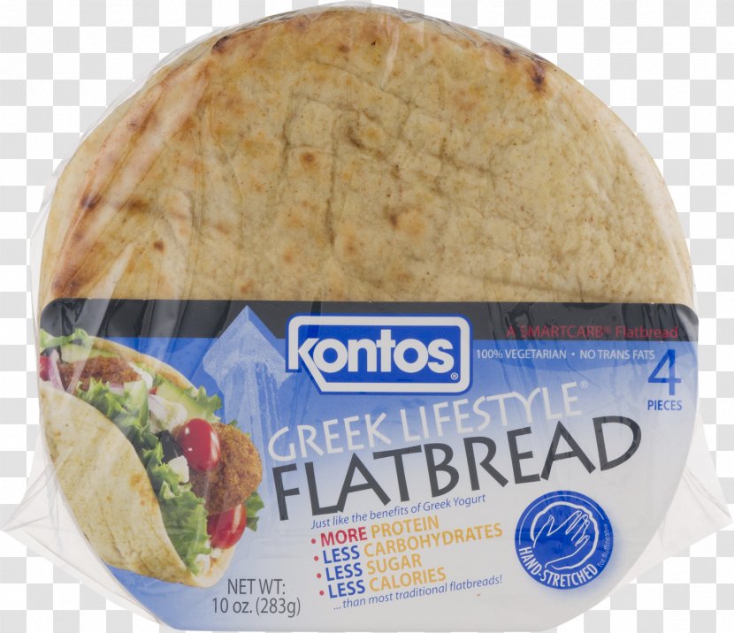 Greek Cuisine Flatbread Hummus Gyro Food - Bread Transparent PNG