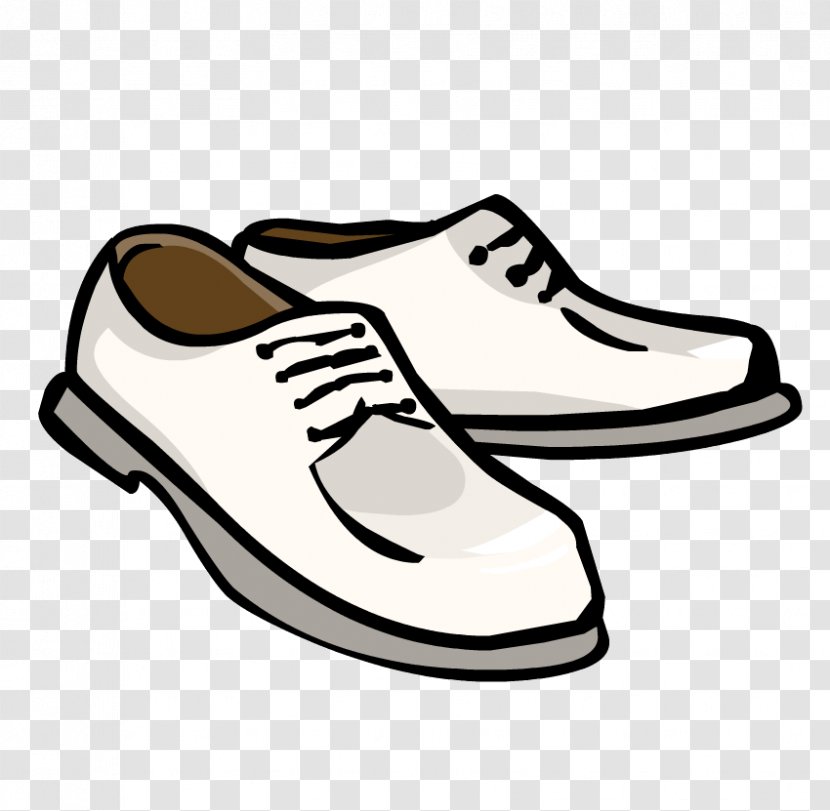 Dress Shoe Slipper Club Penguin Sneakers Clip Art - Original - Black And White Transparent PNG