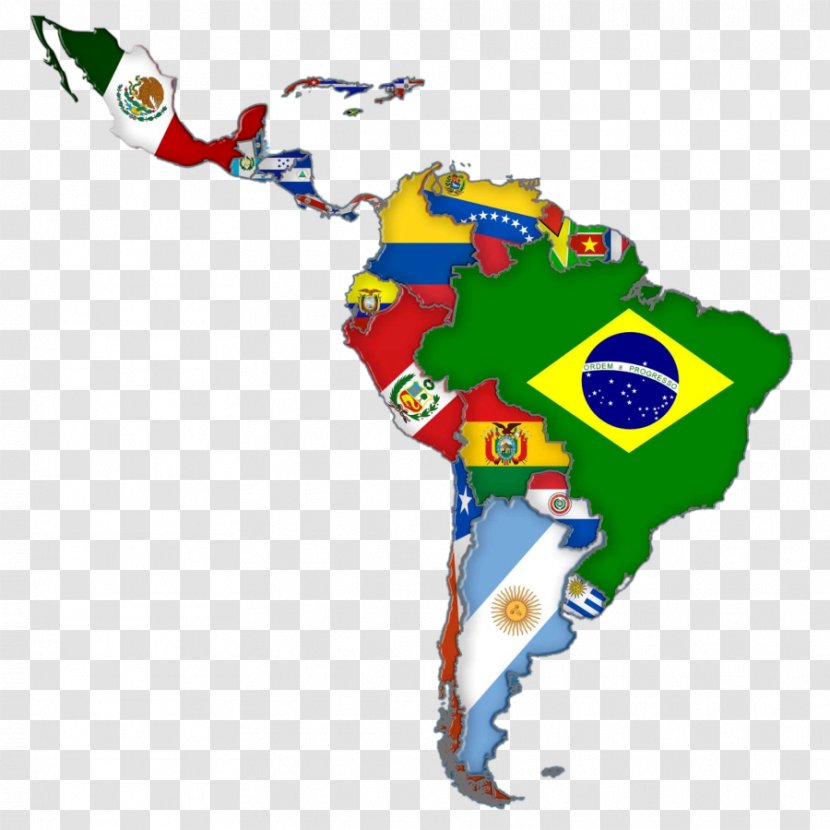 Latin America Flags Of South Map - Flag Ecuador Transparent PNG