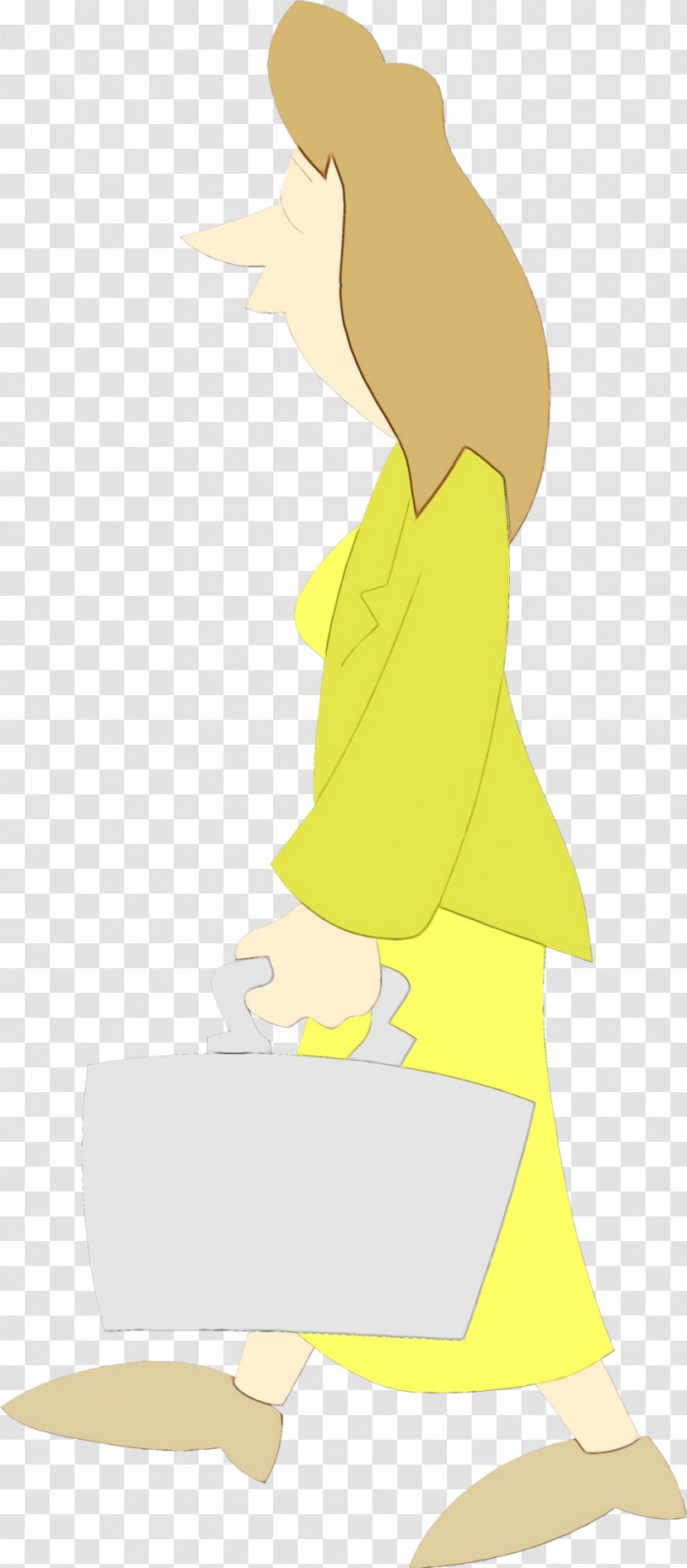 Beak Bird Shoulder Design Yellow - Wet Ink - Cartoon Water Transparent PNG