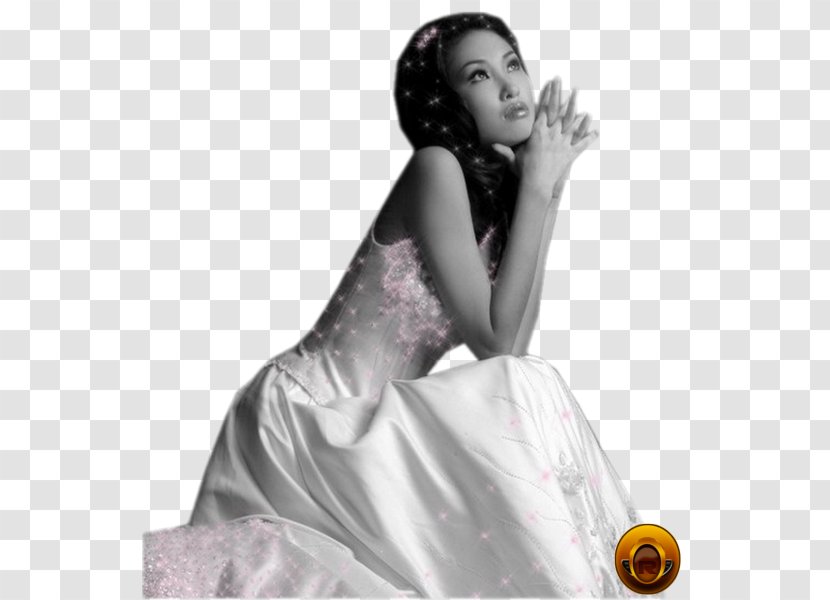 Wedding Dress Photo Shoot Gown Shoulder - Silhouette Transparent PNG