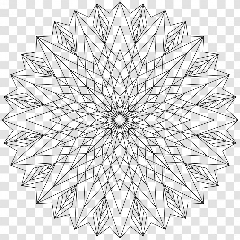 Mandala Coloring Book Star Of David Adult - Color - Geometric Pattern Transparent PNG