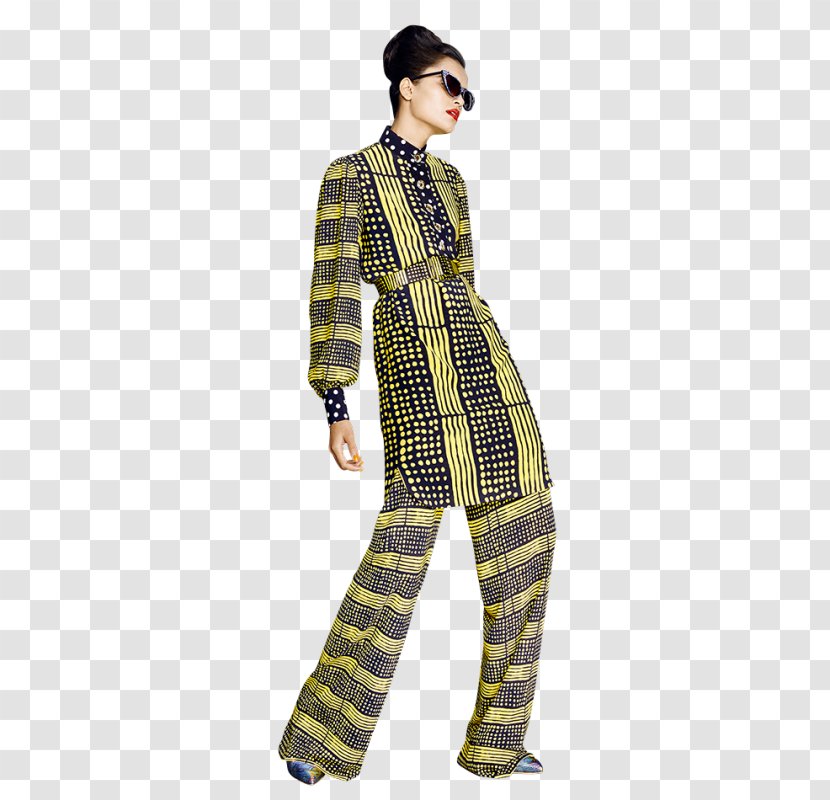 Costume Tartan Fashion - Yellow - Summer Collection Transparent PNG