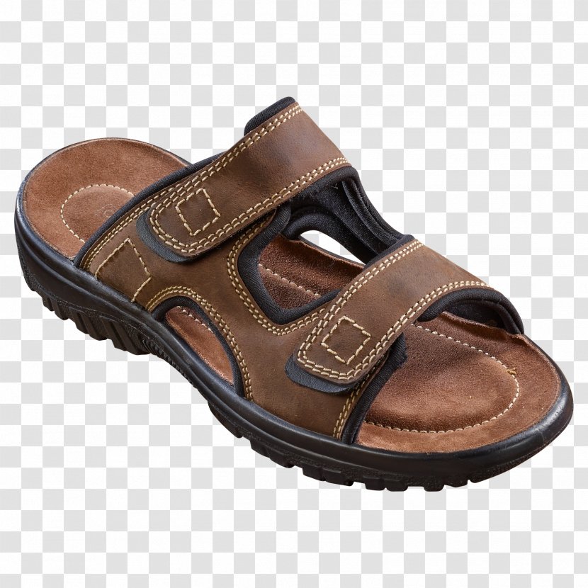 Slide Leather Sandal Shoe Walking Transparent PNG